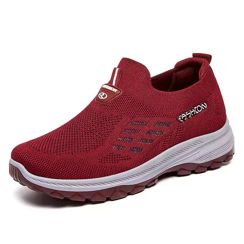 Women's casual fly-knit breathable slip-on shoes