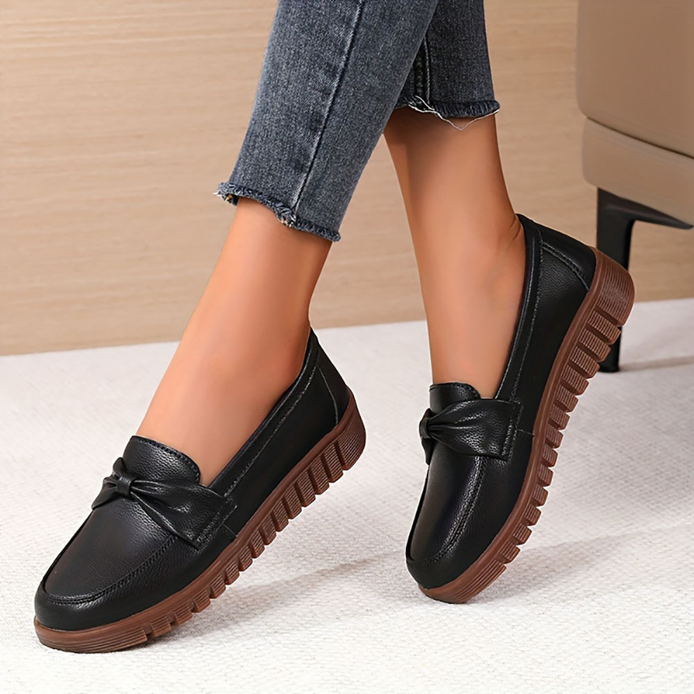 2024 New style bow round toe flat loafers for women