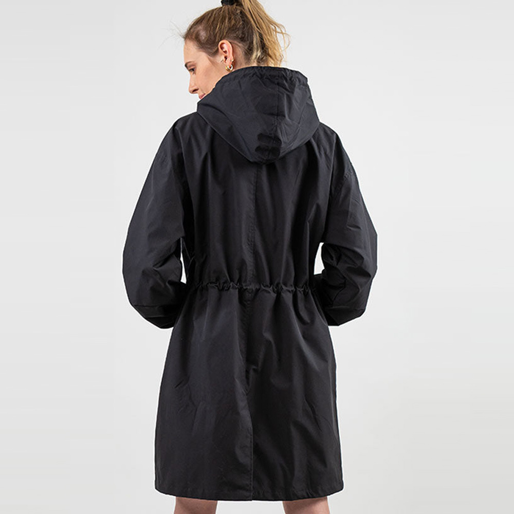 Olivoslindo Gabardina impermeable de mujer oversize con capucha