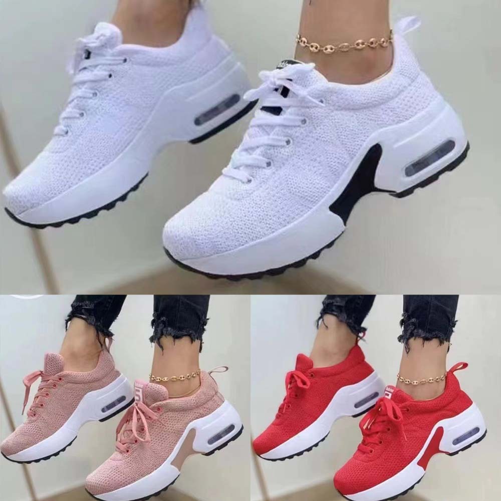 Olivoslindo Nuevas zapatillas de deporte informales con cojín de aire para mujer