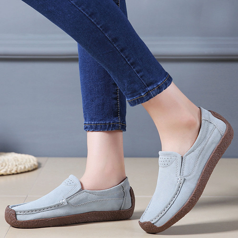New style women's retro all-match slip-on beanie shoes