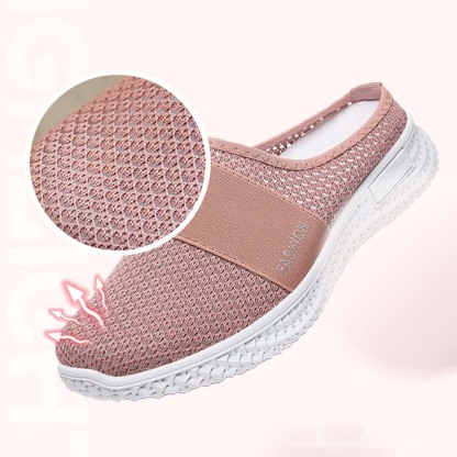 Verano nuevos zapatos de mujer medias zapatillas de malla transpirable