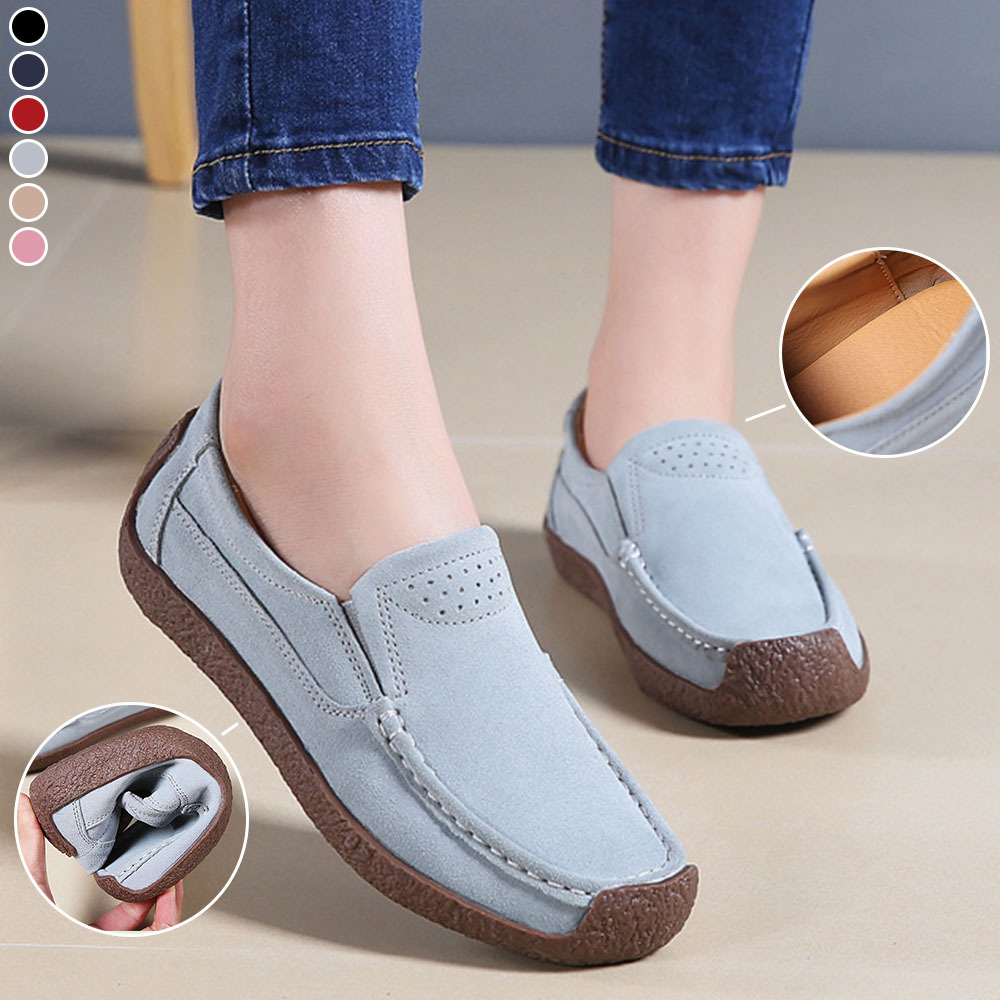 New style women's retro all-match slip-on beanie shoes