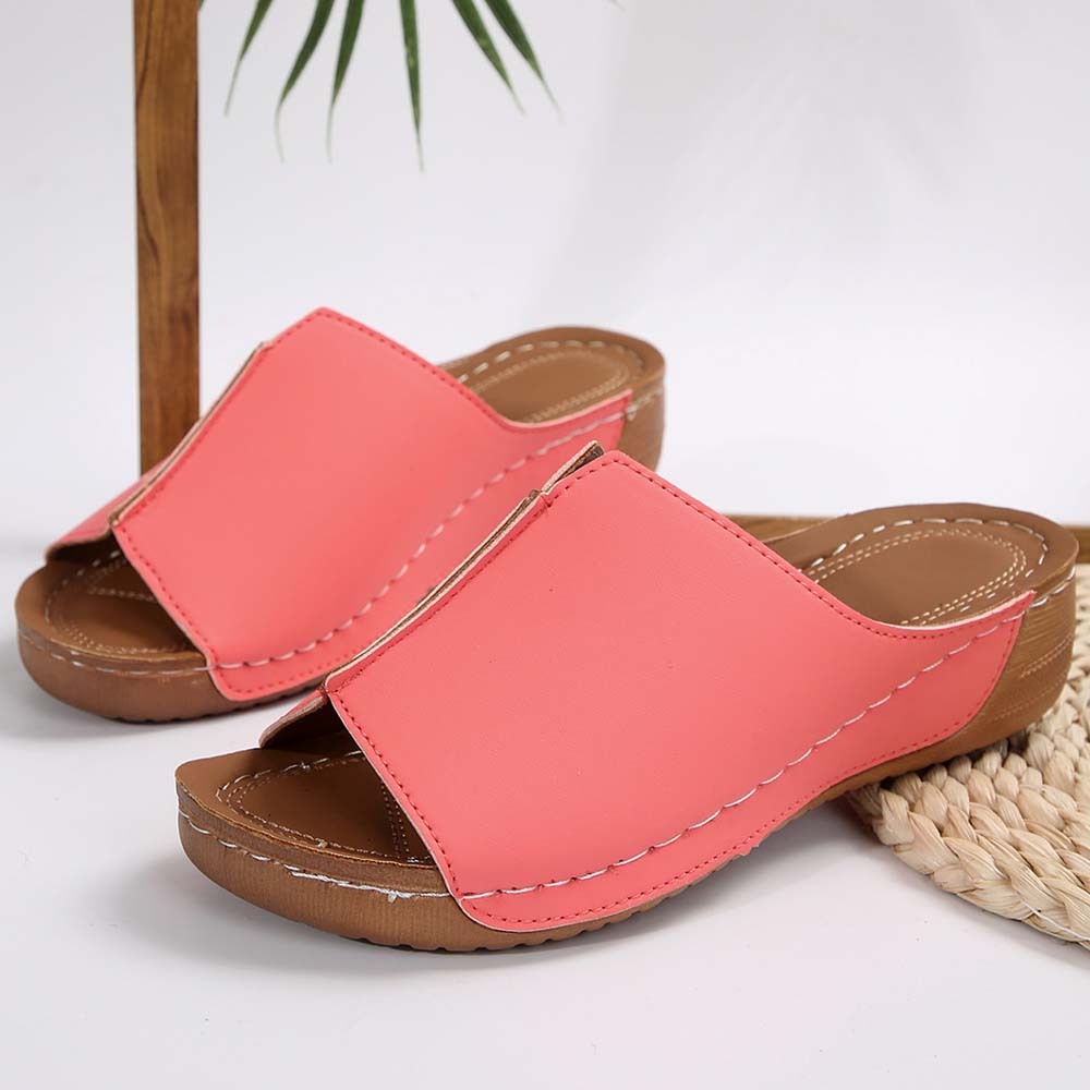 Hojanaranja Zapatillas de casa de mujer ligeras y cómodas con suela gruesa