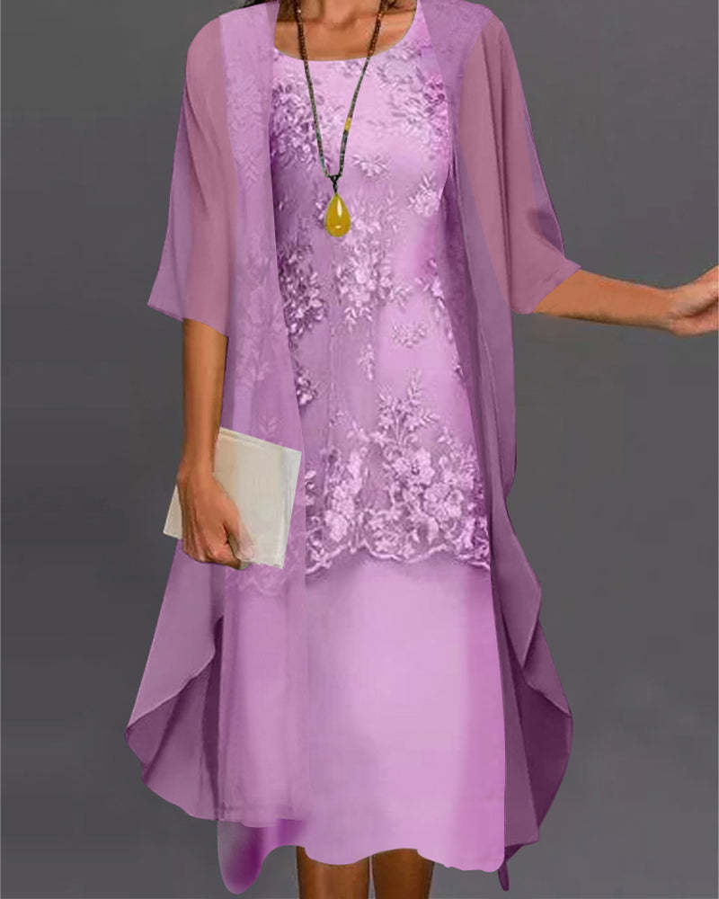 Olivoslindo Vestido de gasa elegante