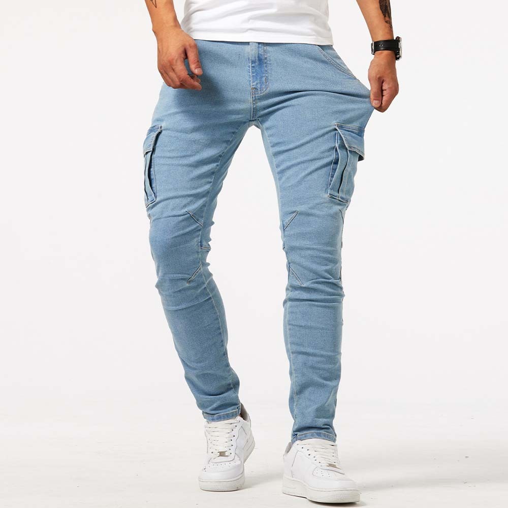 Vaqueros elásticos ajustados para hombre de nueva moda