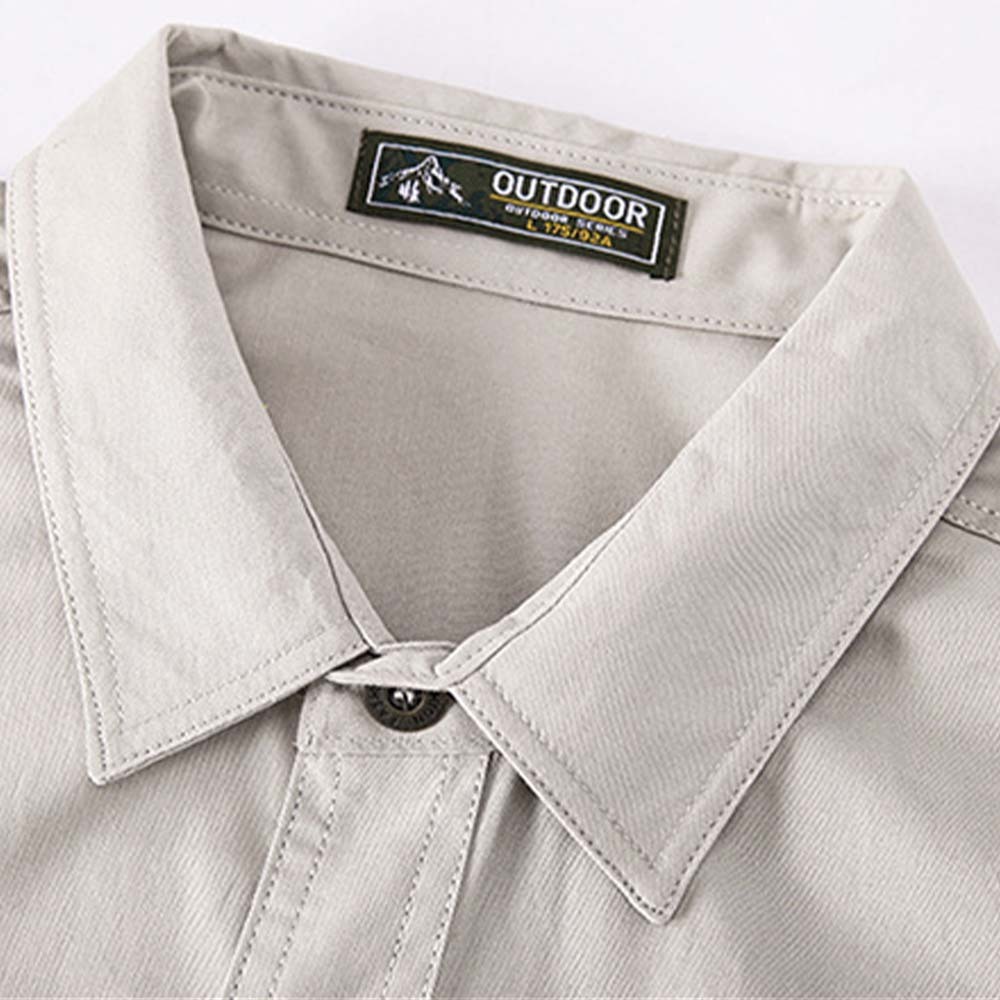 Men's new pure cotton casual long-sleeved shirt jacket
