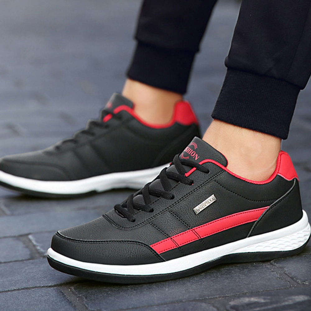 Glückbox™ Bequeme Ledersneaker in Großen Sportschuhe Lässige Schuhe