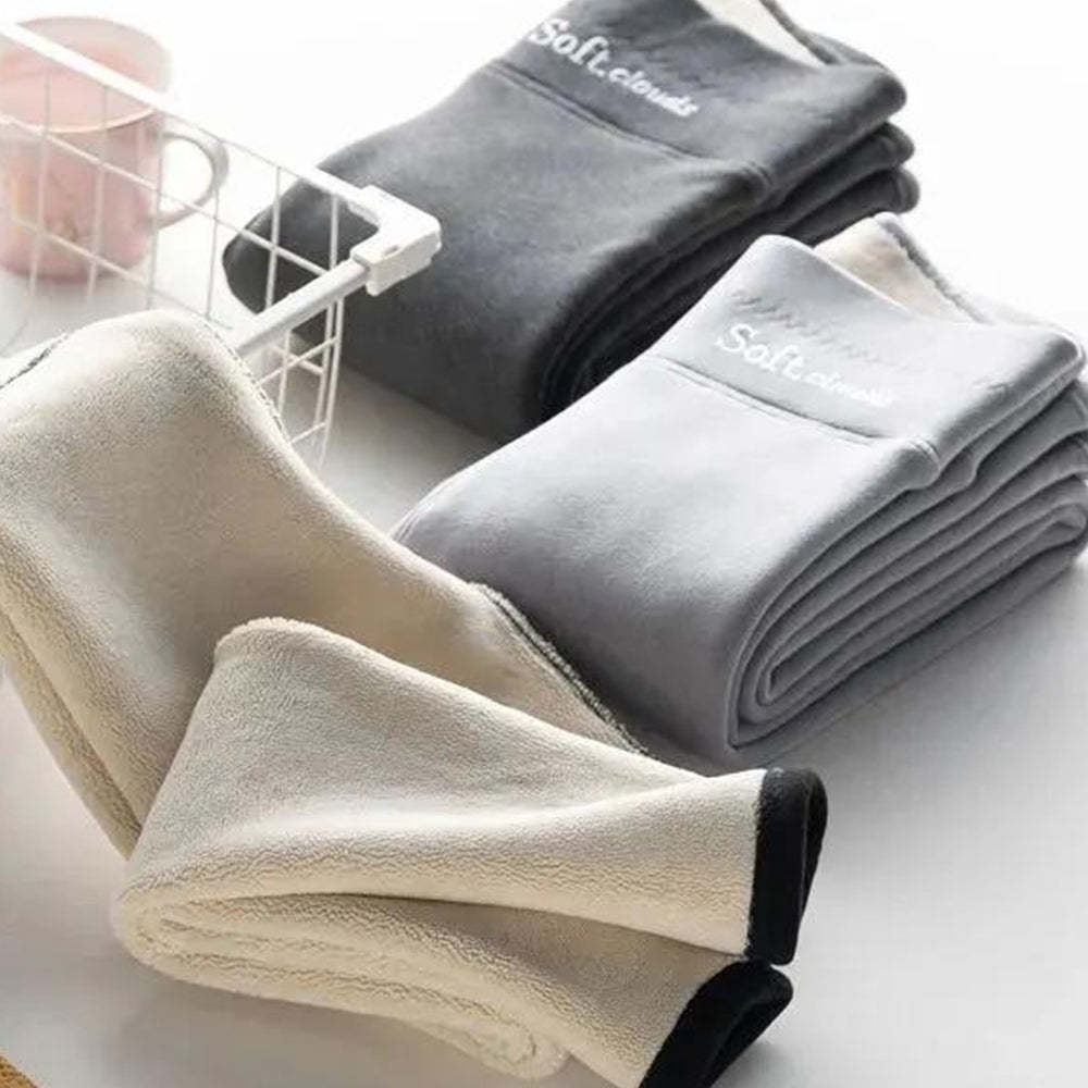 Figcoco Ladies fashion comfortable fleece warm leggings