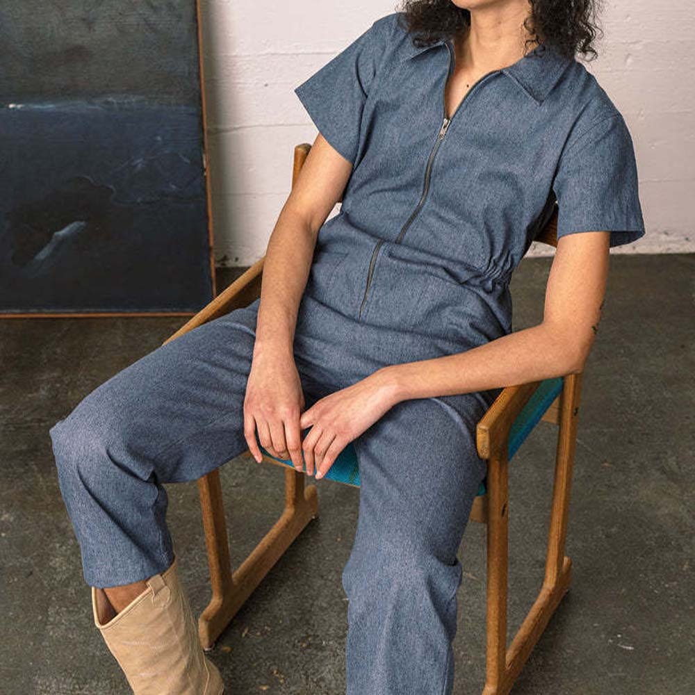 Women's practical multifunctional short-sleeved jumpsuit