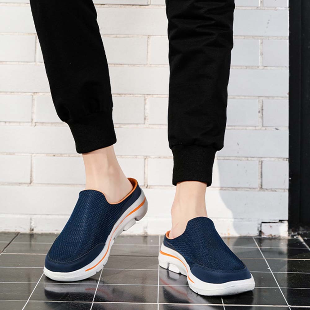 Smiledeer Men's and women's comfortable slip-ons breathable half-slippers