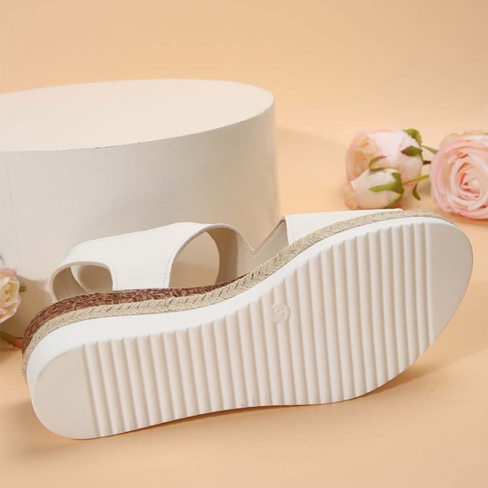 2024 nuevas sandalias informales con boca de pez y cuña para mujer