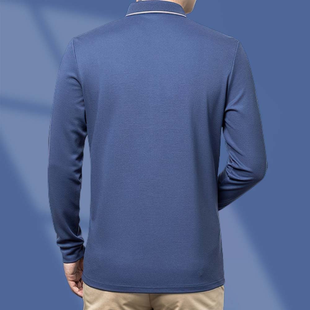 Men's Fashion Business Long Sleeve Shirt T-Shirt