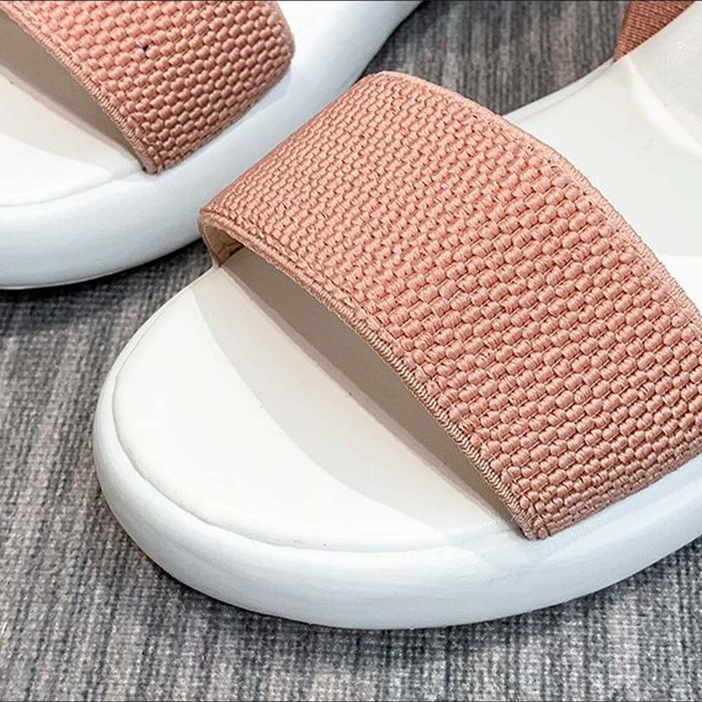 Sandalias deportivas cómodas con soporte plano para mujer