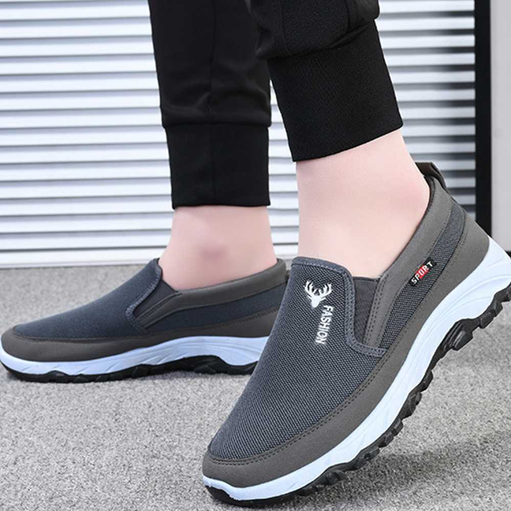 Olivoslindo 2023 verano nuevos zapatos casuales de malla transpirable y cómodo para hombres