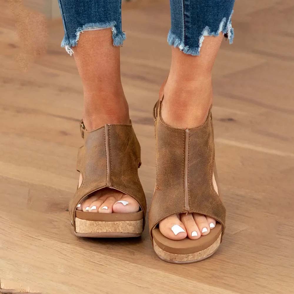 Smiledeer Summer women's comfortable wedge sandals