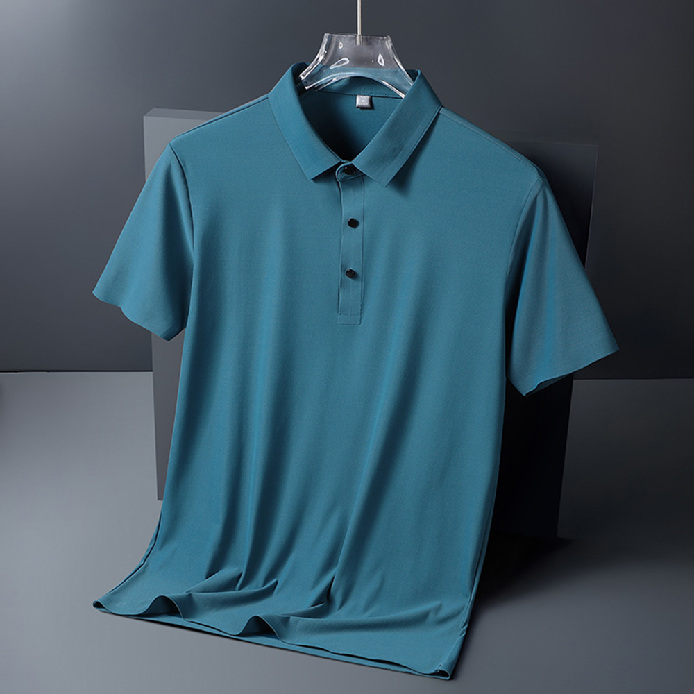 Men's Breathable Ice Silk Short Sleeve Polo Shirt