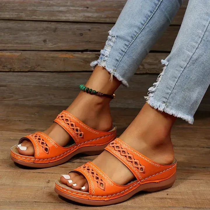 Olivoslindo Nuevas sandalias boca hueca de verano para mujer