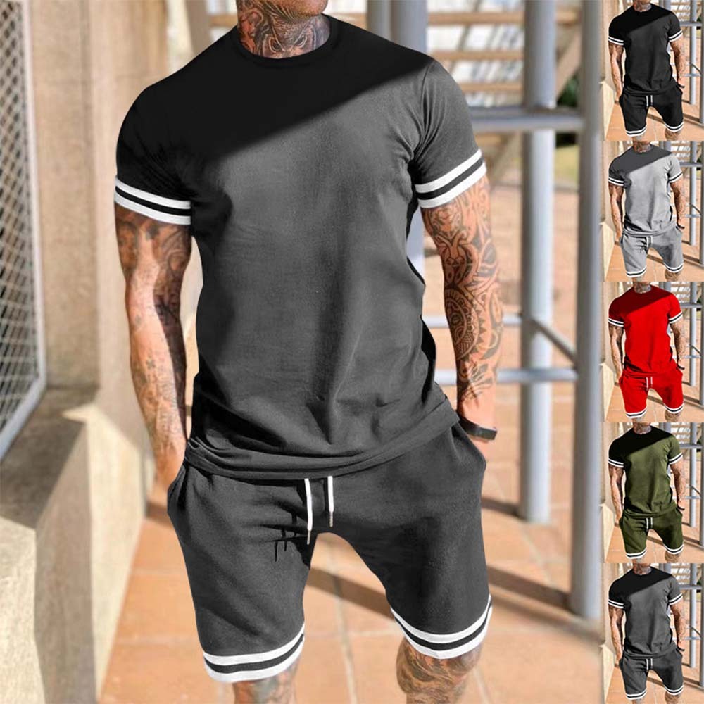 Chándal con pantalones cortos de manga corta para hombre