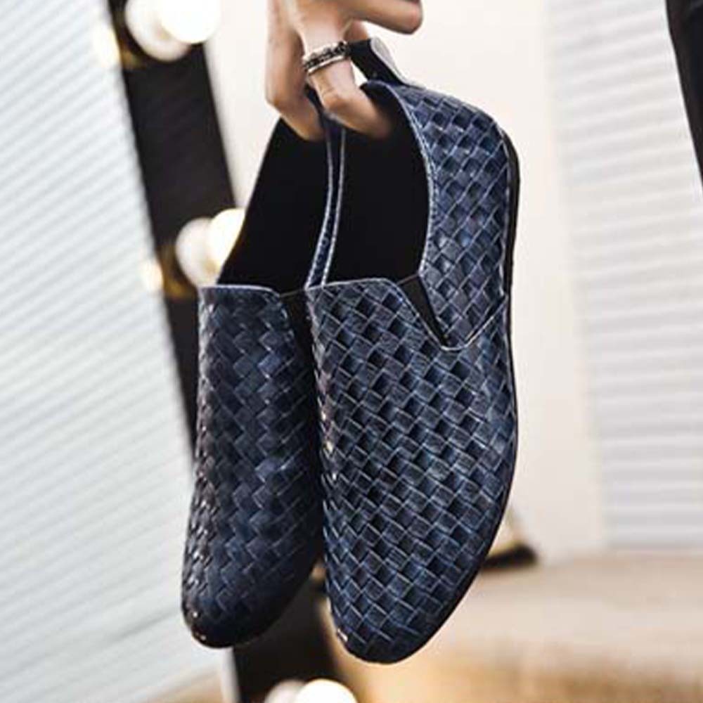 Hojanaranja Mocasines informales sin cordones de piel elástica para hombre