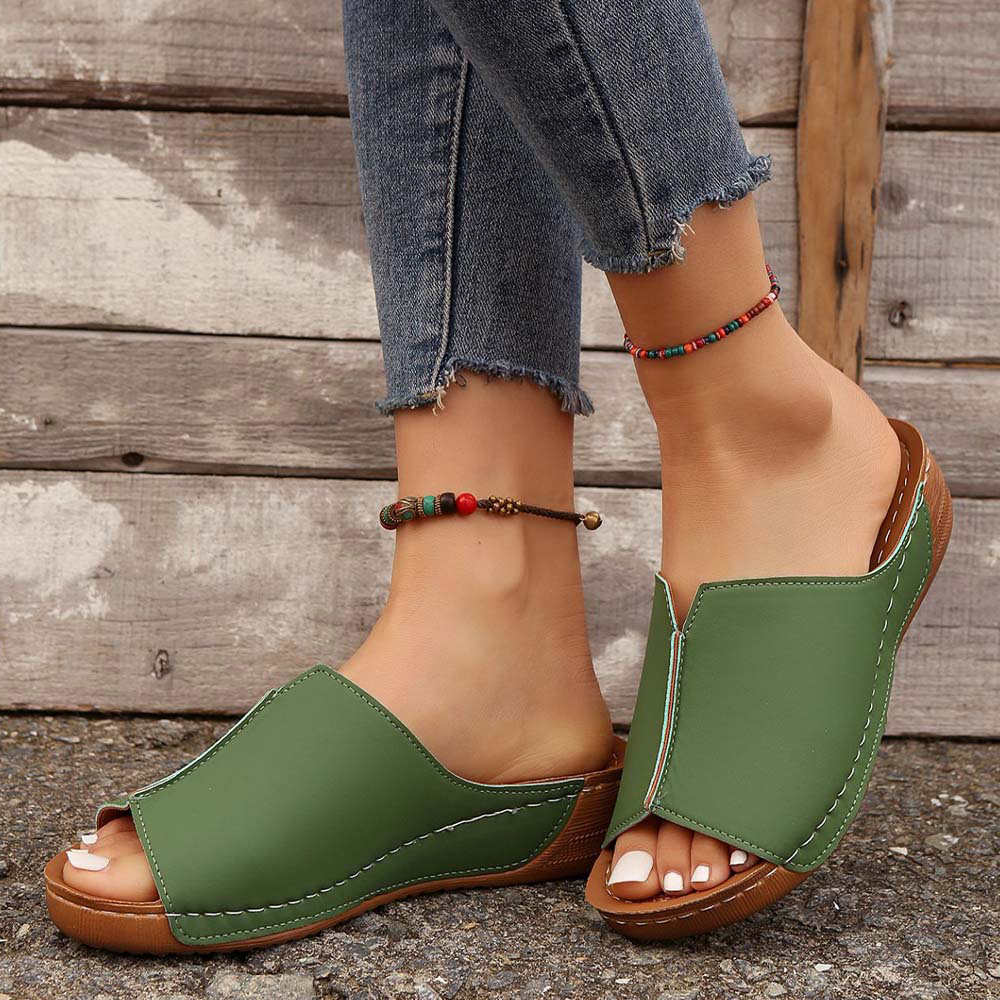 Hojanaranja Zapatillas de casa de mujer ligeras y cómodas con suela gruesa