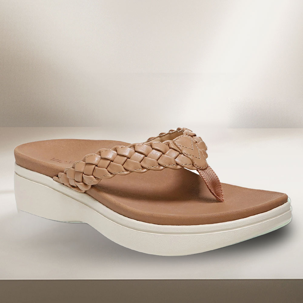 Women's Comfortable Thick Sole Wedge Flip Flop Sandals