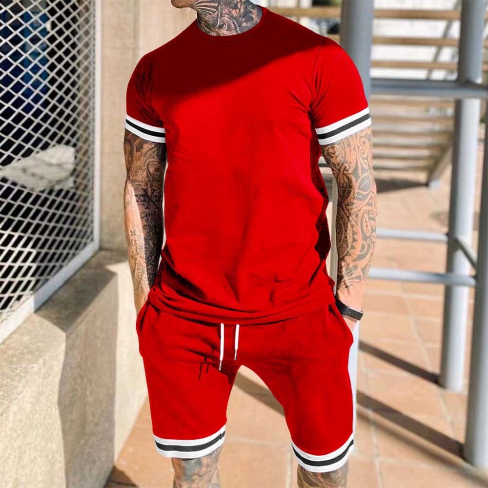 Chándal con pantalones cortos de manga corta para hombre