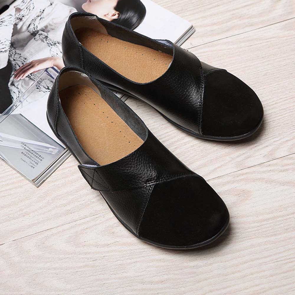 Zapatos casuales de cuero cómodos con velcro