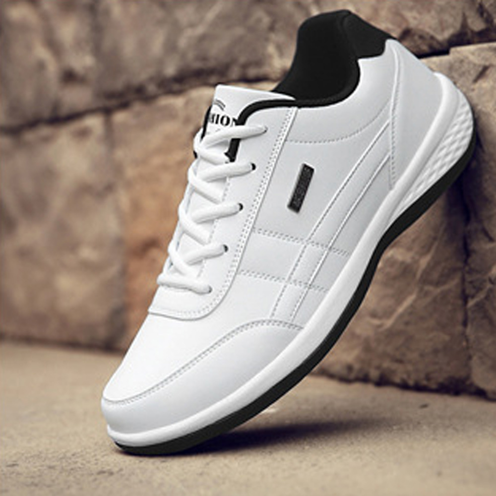 Glückbox™ Bequeme Ledersneaker in Großen Sportschuhe Lässige Schuhe