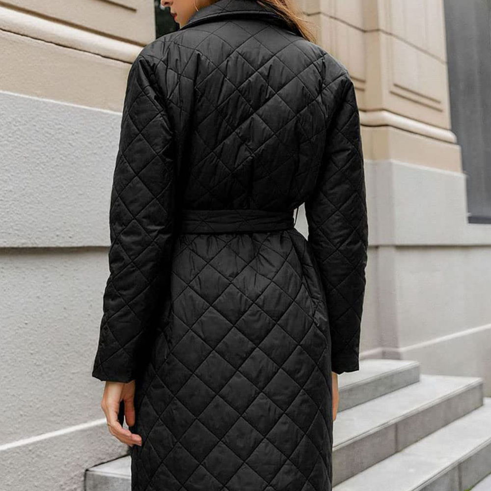 New winter women's over-the-knee mid-length cotton jacket