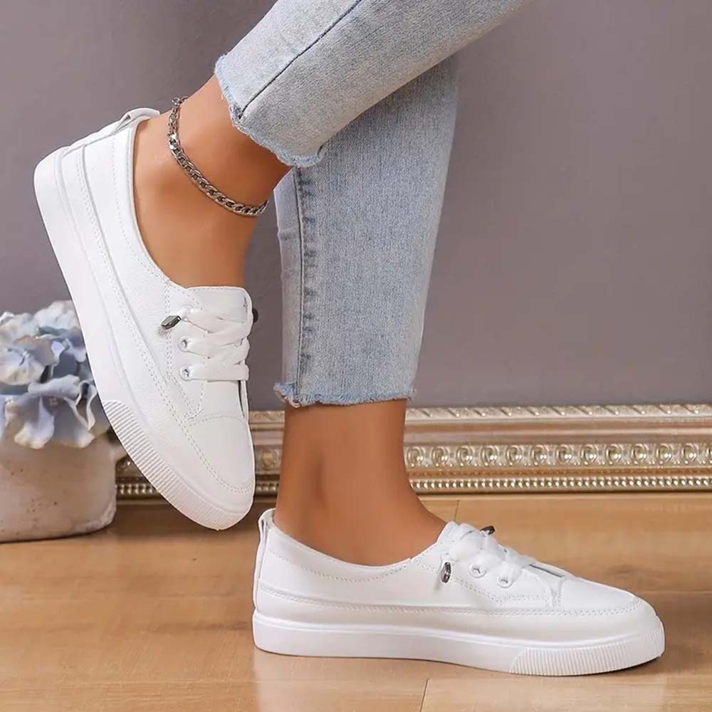 Women's casual versatile white walking shoes