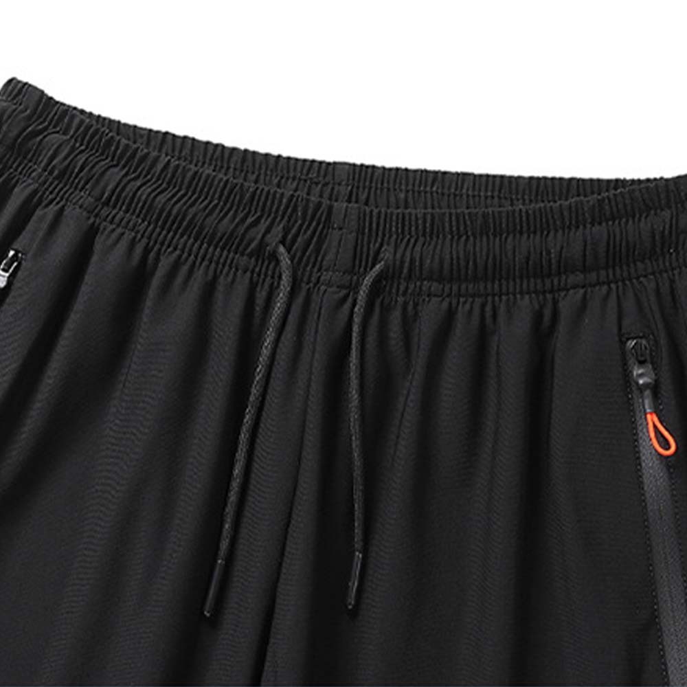 Pantalones deportivos casuales de talla grande rectos de seda de hielo elásticos finos para hombre