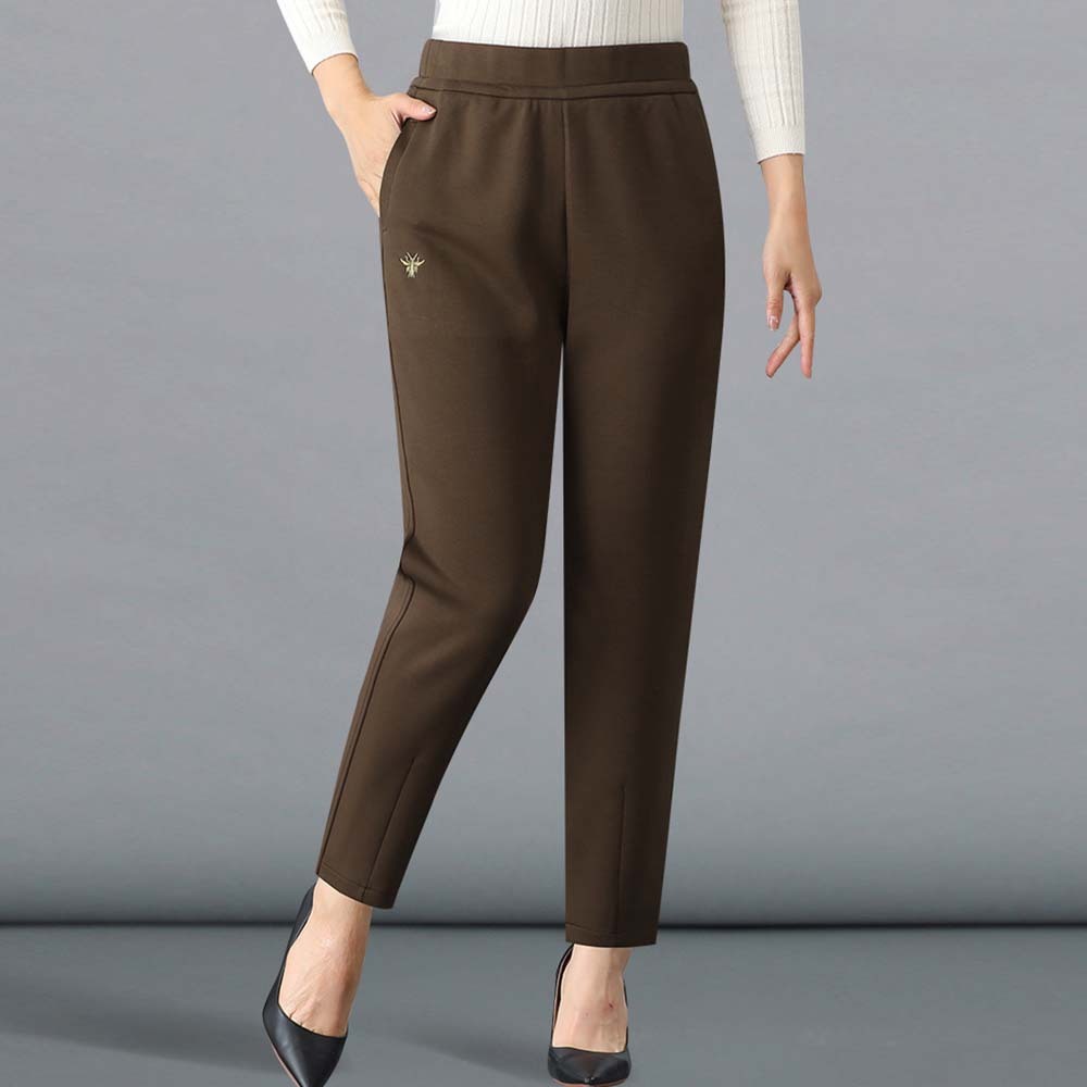 Pantalones casuales de cintura alta sueltos y cómodos para mujer