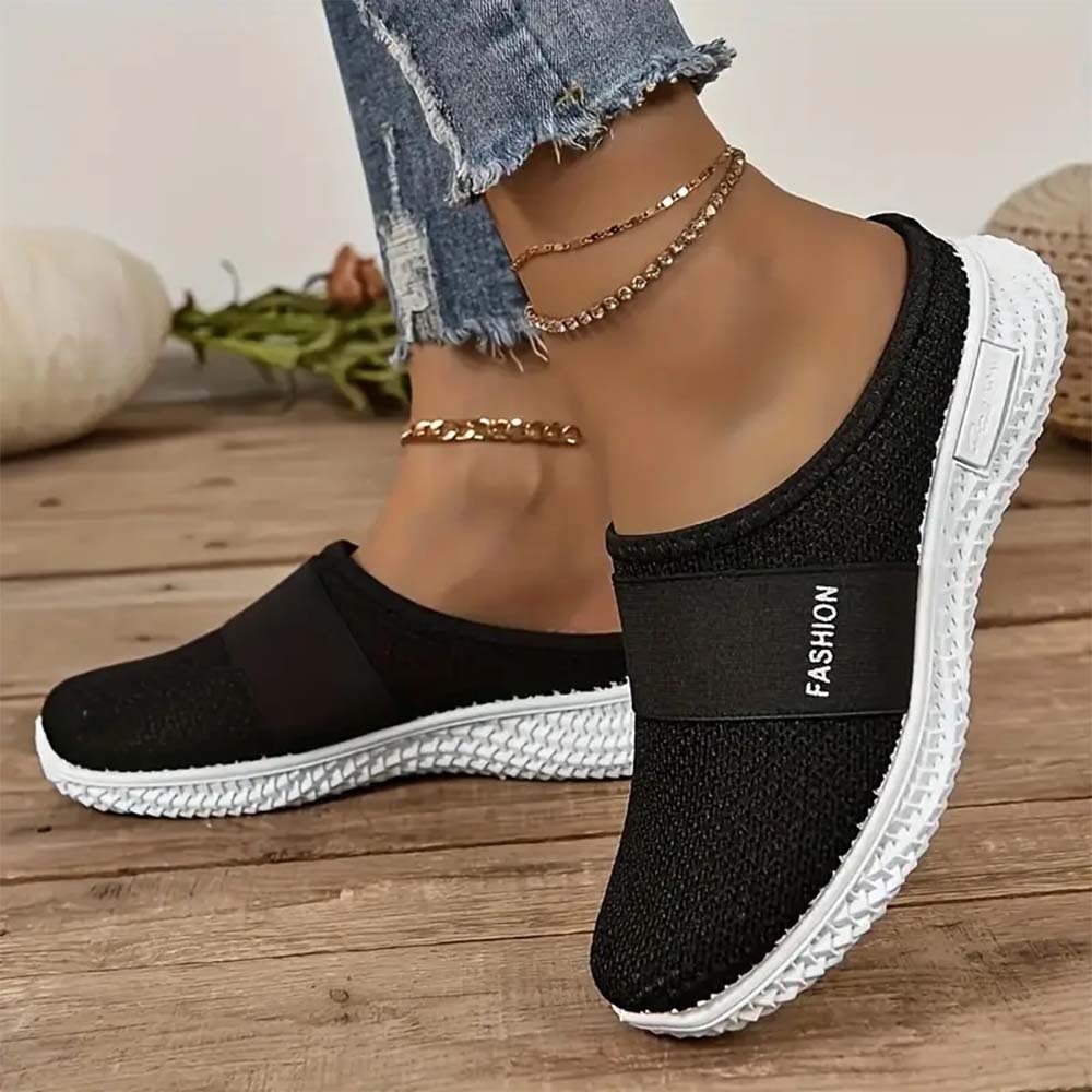 Summer New Women's Shoes Breathable Mesh Half Slippers