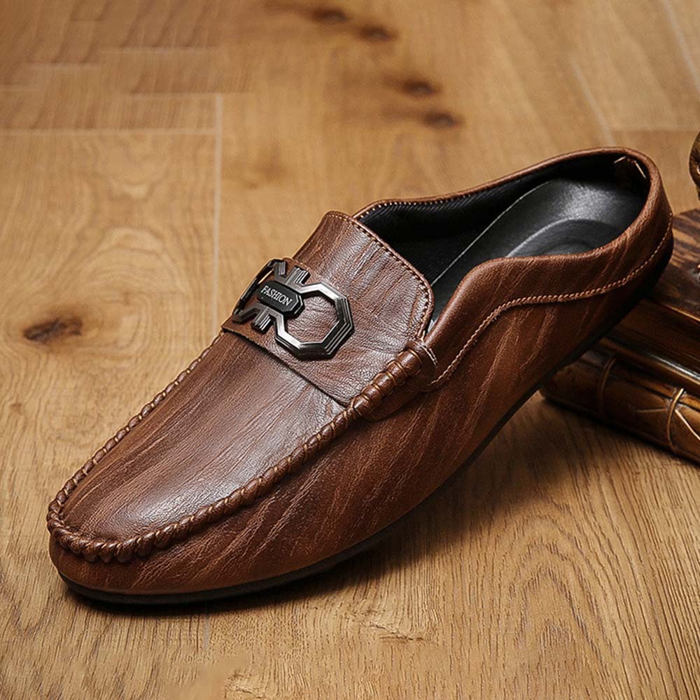 Zapatillas de hombre de piel transpirable con suela suave