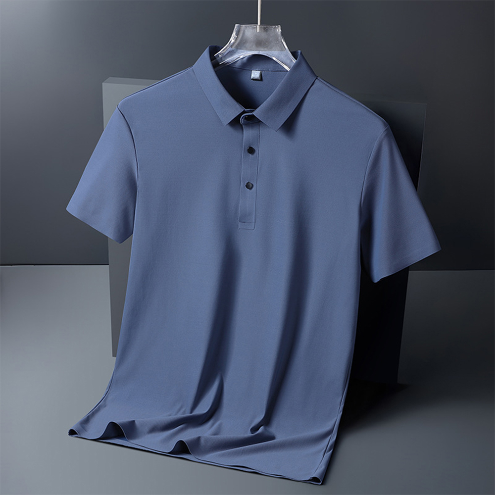 Men's Breathable Ice Silk Short Sleeve Polo Shirt