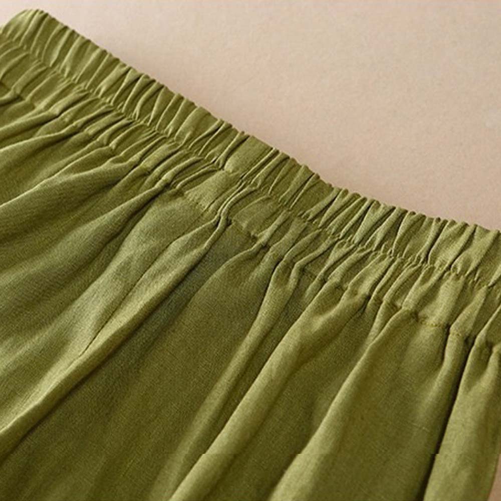 Falda con botones de lino transpirable y elegante para mujer