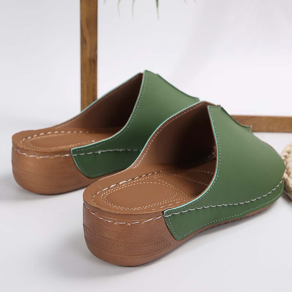 Hojanaranja Zapatillas de casa de mujer ligeras y cómodas con suela gruesa