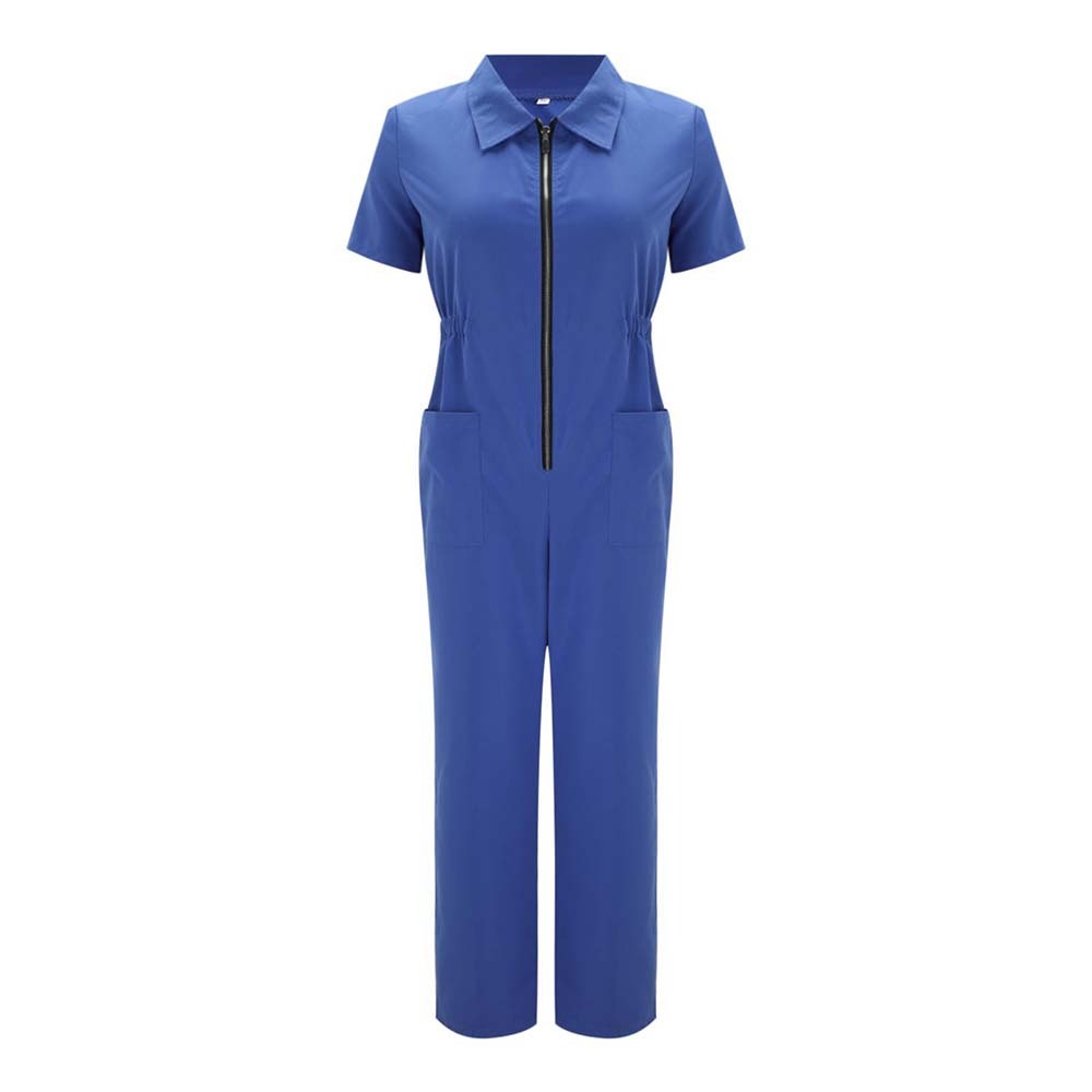 Women's practical multifunctional short-sleeved jumpsuit