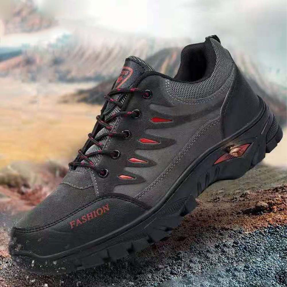 Olivoslindo Zapatillas de deporte casuales de moda para hombres Cómodos zapatos de senderismo al aire libre de caña baja