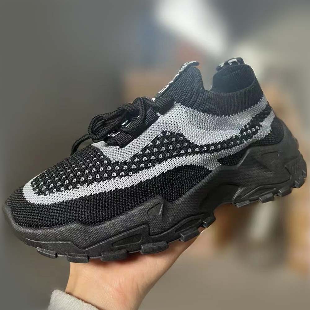 Zapatillas de deporte de suela gruesa de malla transpirable para mujer