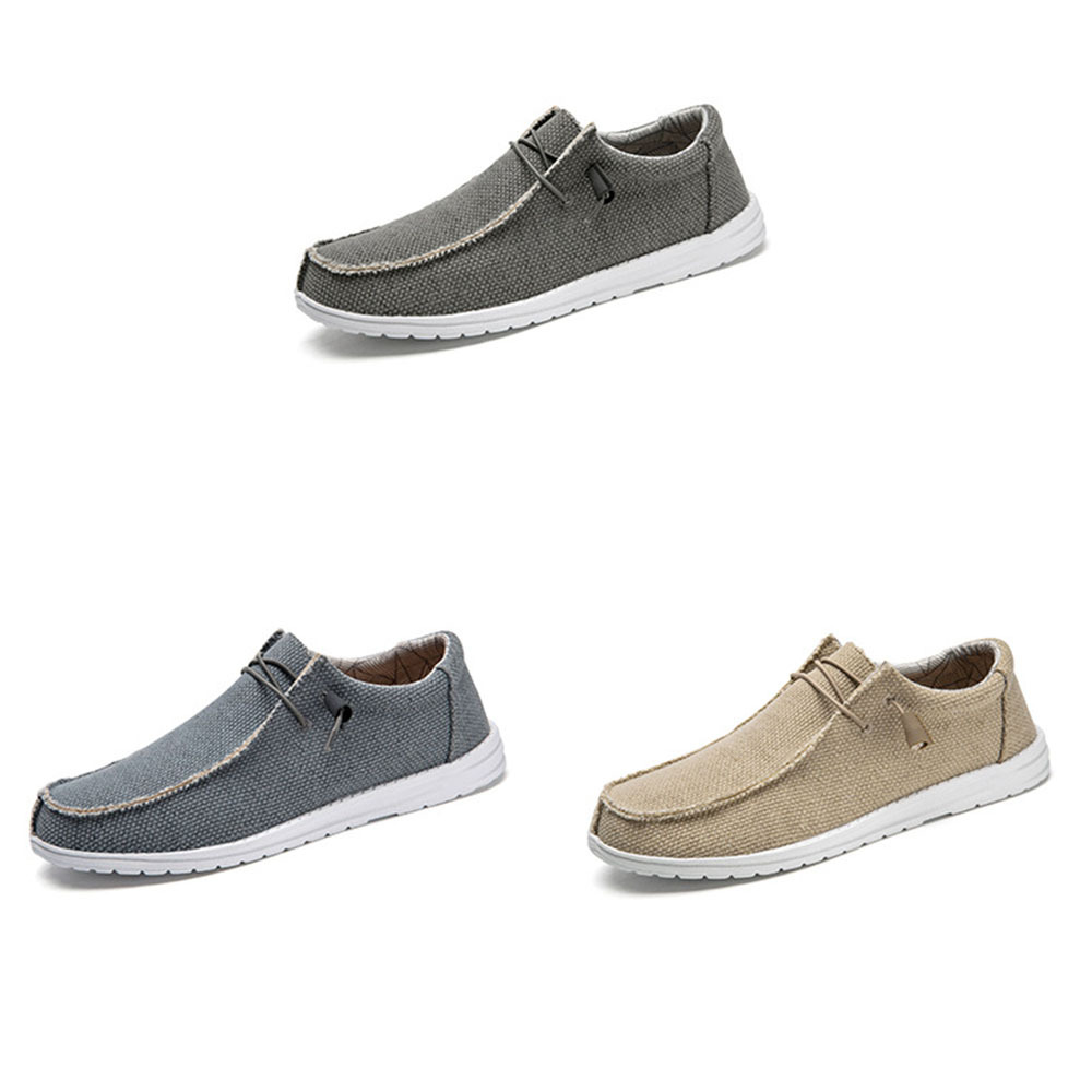 Olivoslindo Zapatos casuales de lona Mocasines de hombre Zapatos de tela Zapatos de pesca