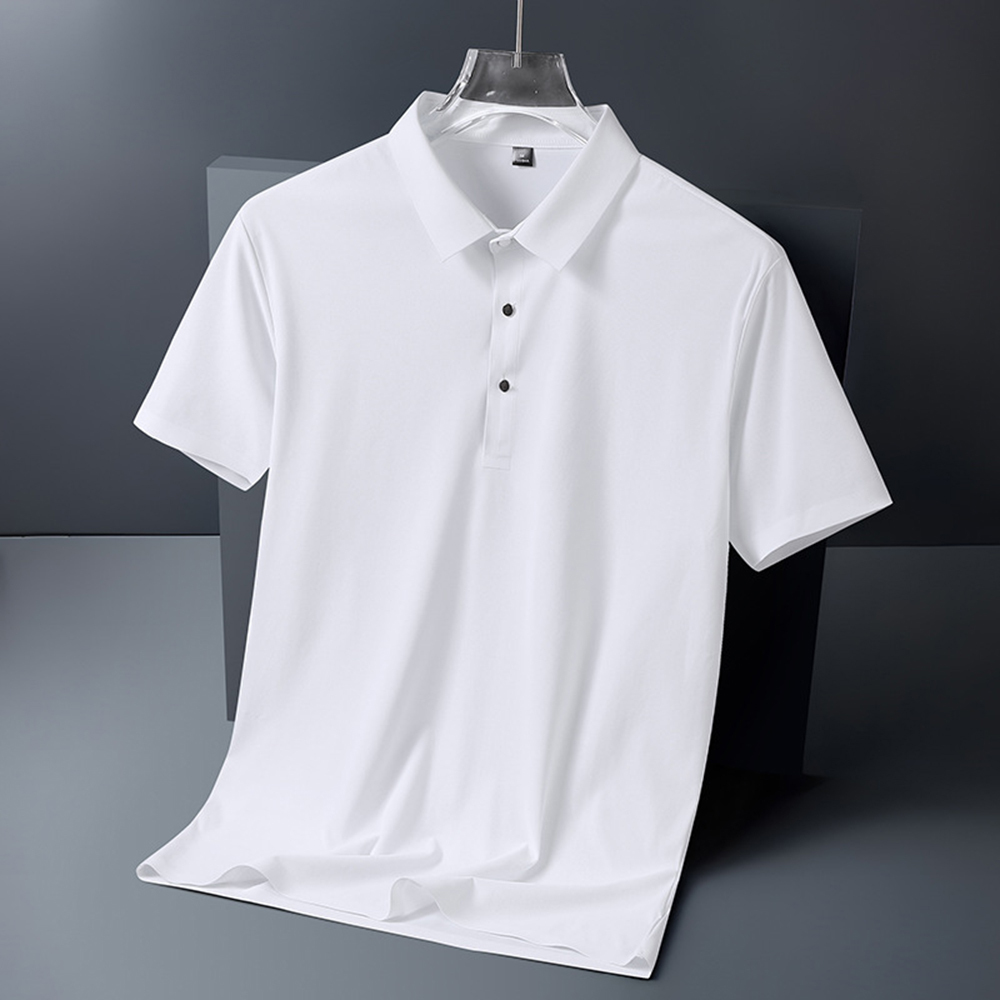 Men's Breathable Ice Silk Short Sleeve Polo Shirt