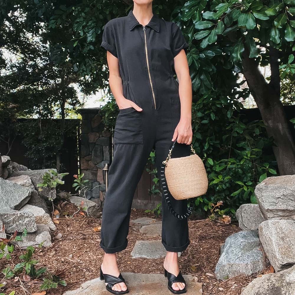 Women's practical multifunctional short-sleeved jumpsuit