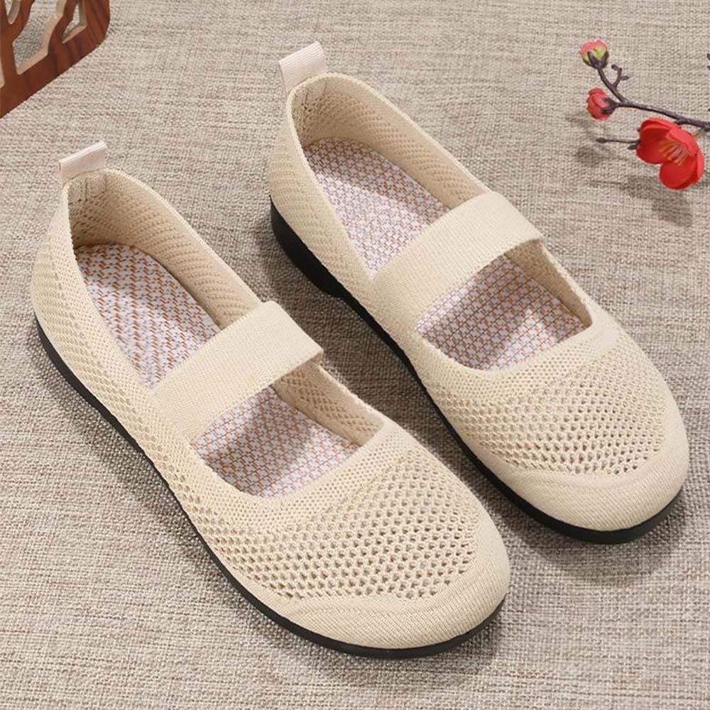 Spring and Autumn Women's Hollow Fly Knit Slip-on Casual Shoes