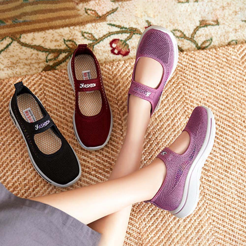 2024 New style soft sole woven breathable casual shoes for women