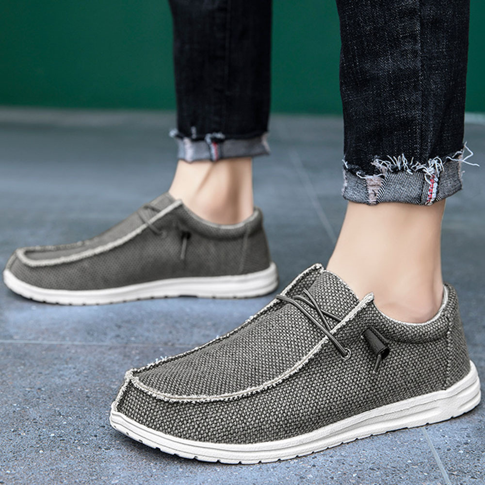 Olivoslindo Zapatos casuales de lona Mocasines de hombre Zapatos de tela Zapatos de pesca
