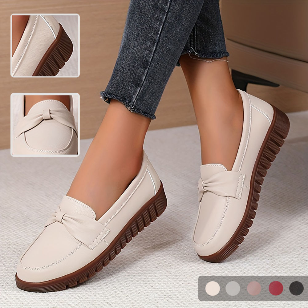 2024 New style bow round toe flat loafers for women