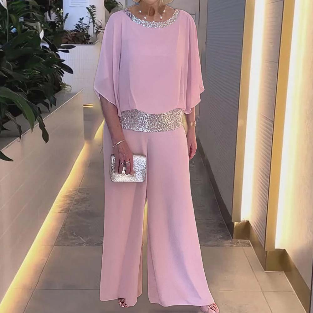 Traje de retazos de lentejuelas de gasa a la moda para mujer