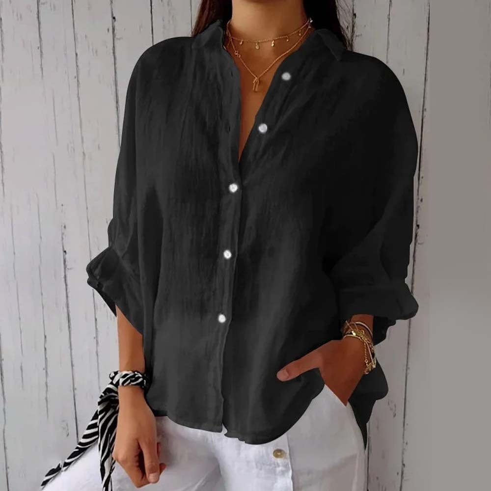 2024 Spring Hot Style Cotton and Linen Back Tie-Up Shirt